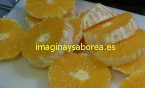 Jugosas rodajas de naranjas 